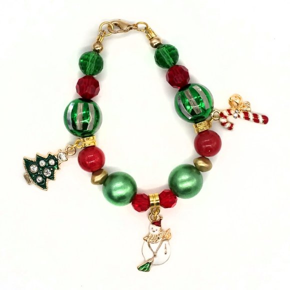 Christmas theme handmade bracelet. - Picture 2 of 3